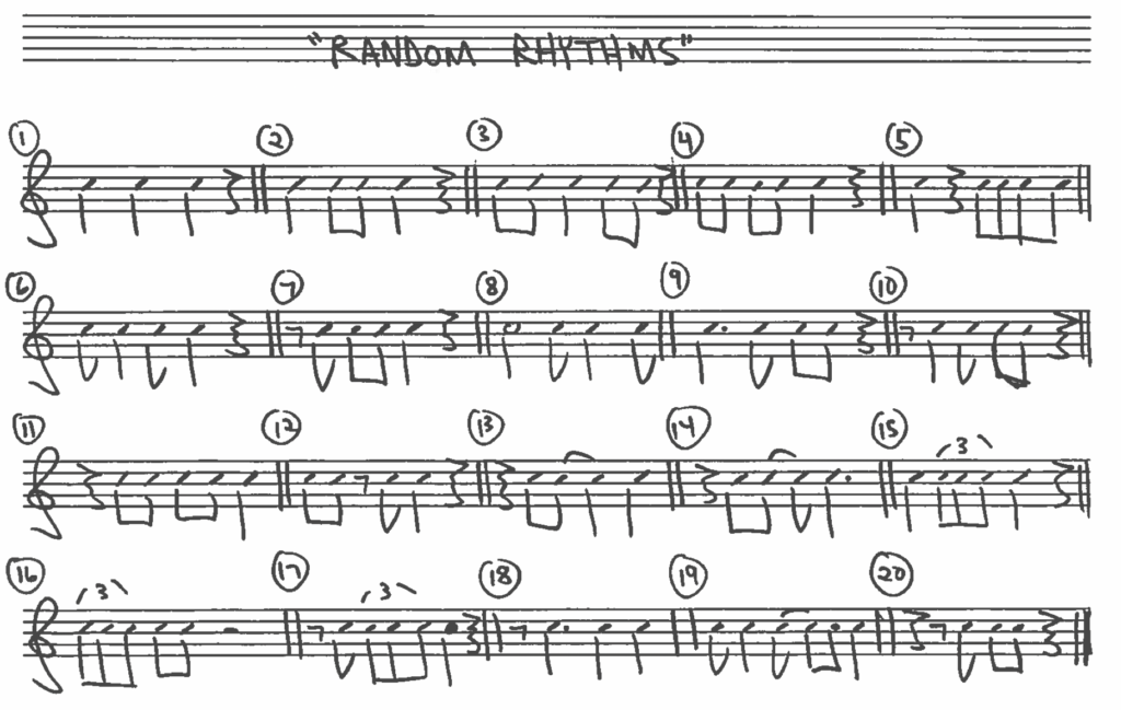 Random 4/4 rhythms